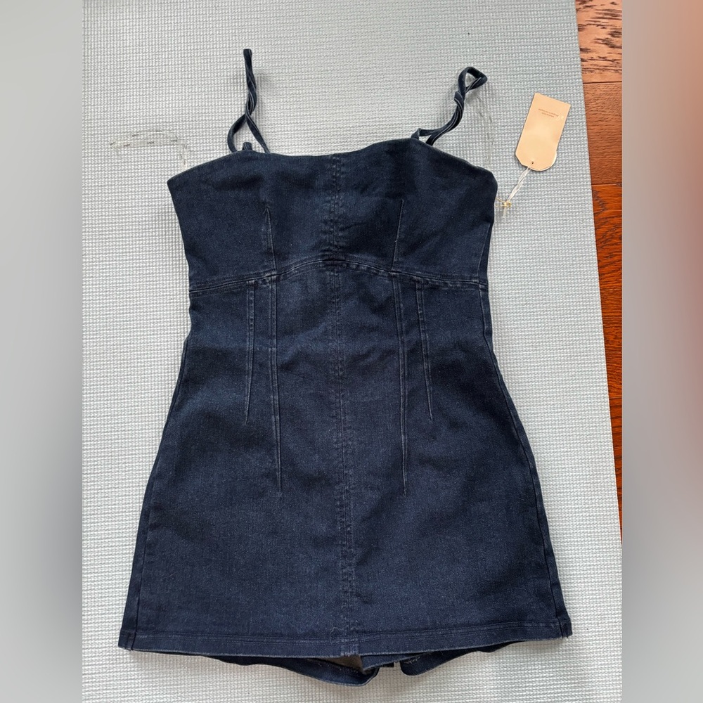 Denim mini Romper/ Dress